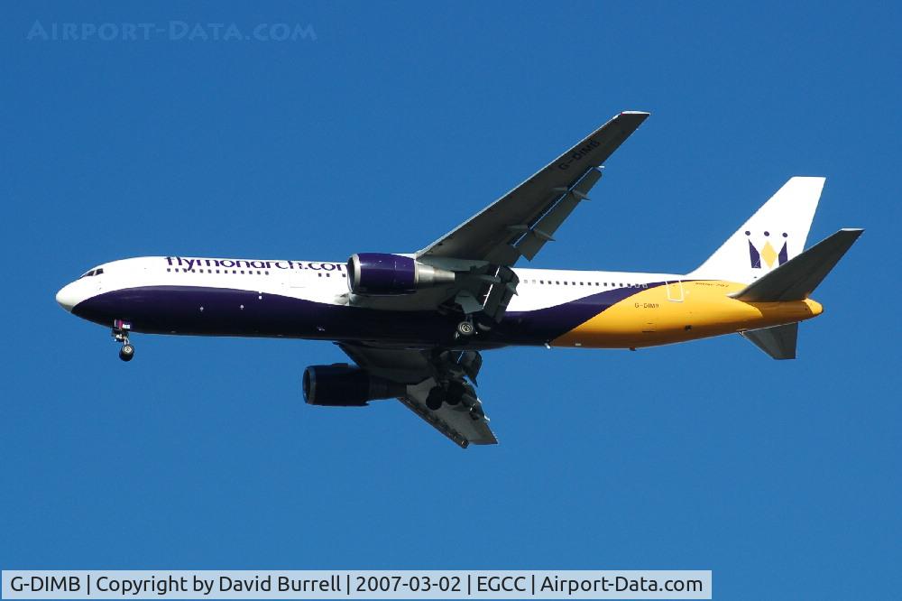 G-DIMB, 1997 Boeing 767-31K C/N 28865, Monarch - Landing