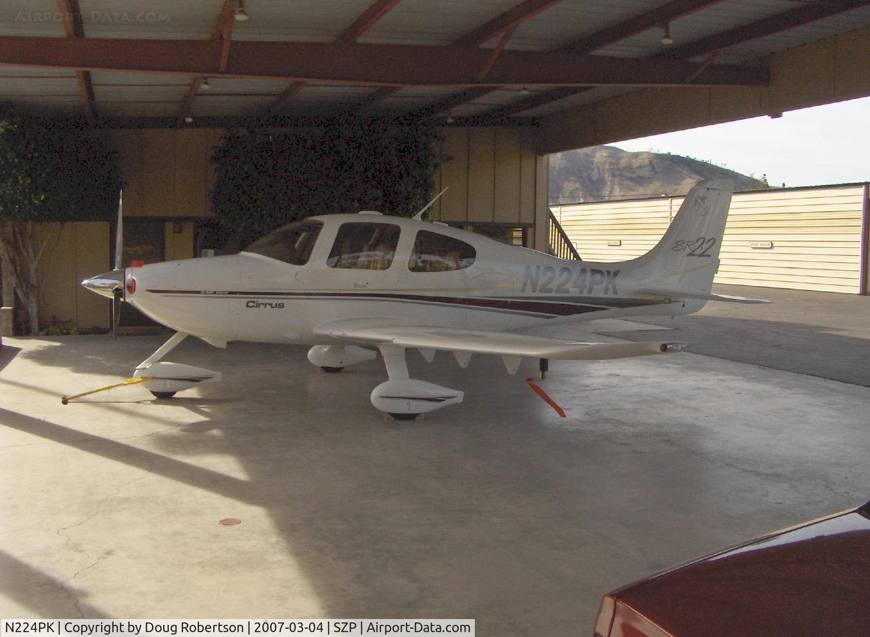 N224PK, 2002 Cirrus SR22 C/N 0313, 2002 Cirrus SR22, Continental IO-550 310 Hp