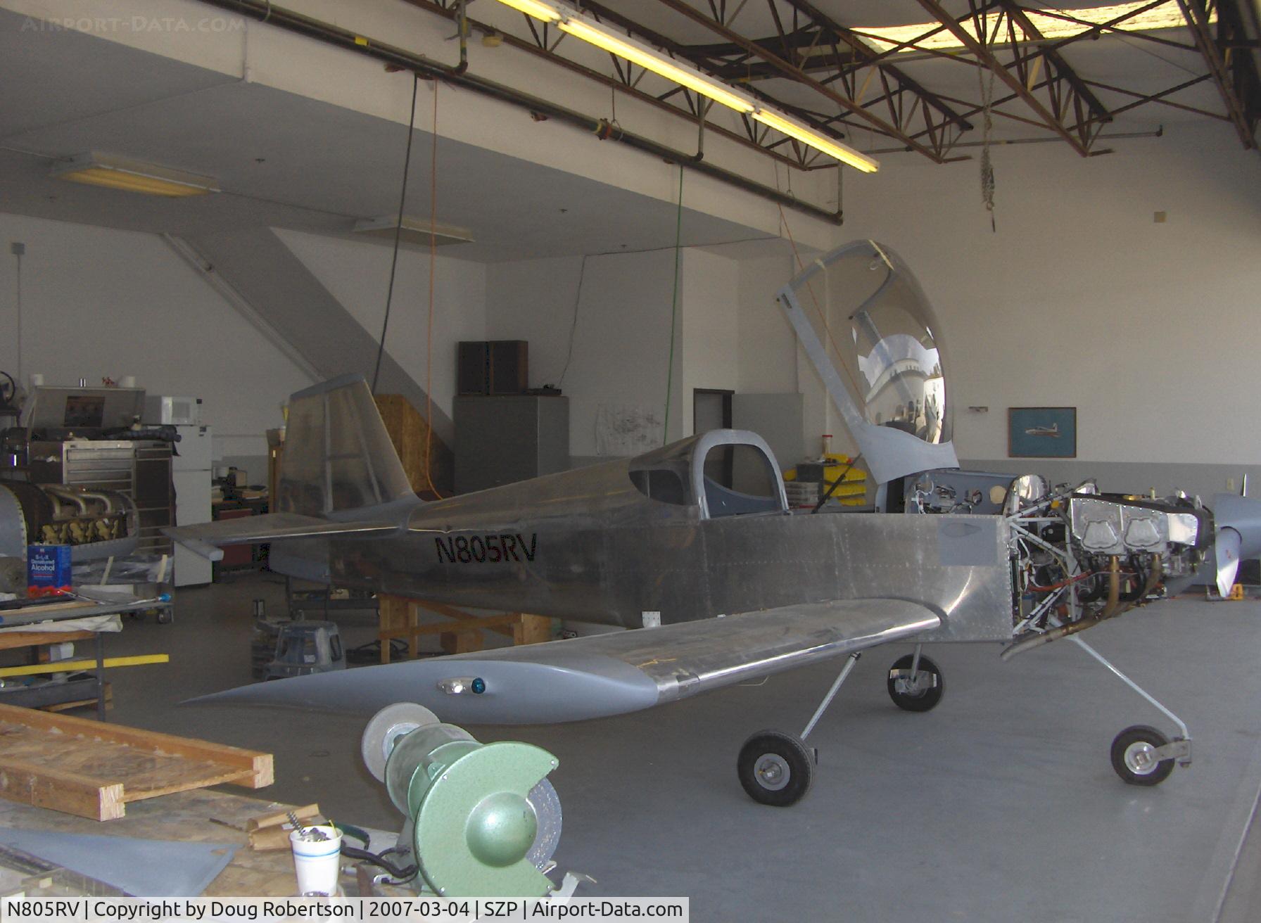 N805RV, 2007 Vans RV-6A C/N 25686, VAN's RV-6A, Lycoming Aero Sport IO-390-X 210 Hp, in construction
