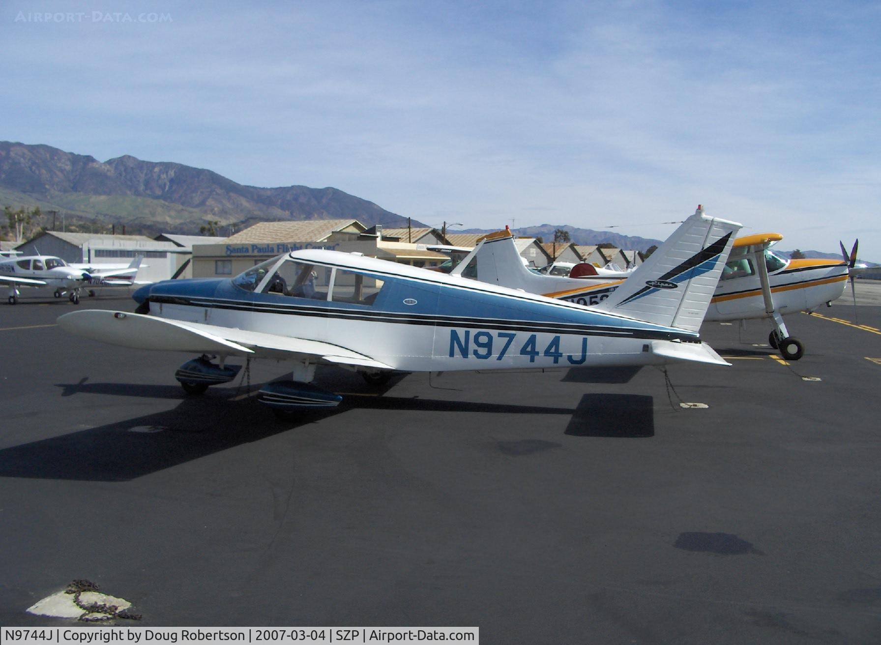 N9744J, 1967 Piper PA-28-180 C/N 28-3940, 1967 Piper PA-28-180 CHEROKEE, Lycoming O&VO-360 180 Hp