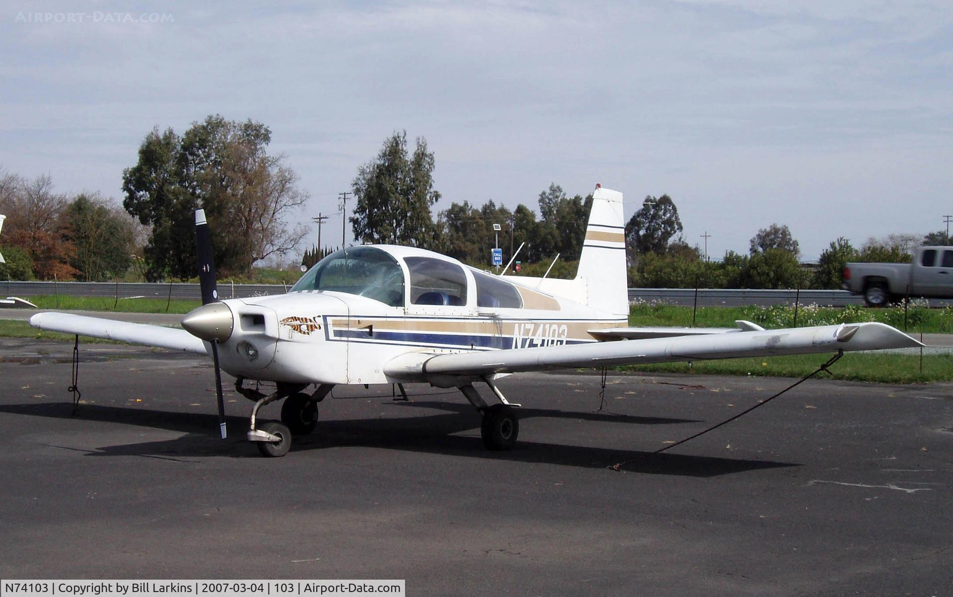 N74103, 1975 Grumman American AA-5B Tiger C/N AA5B-0138, At Lodi Airport