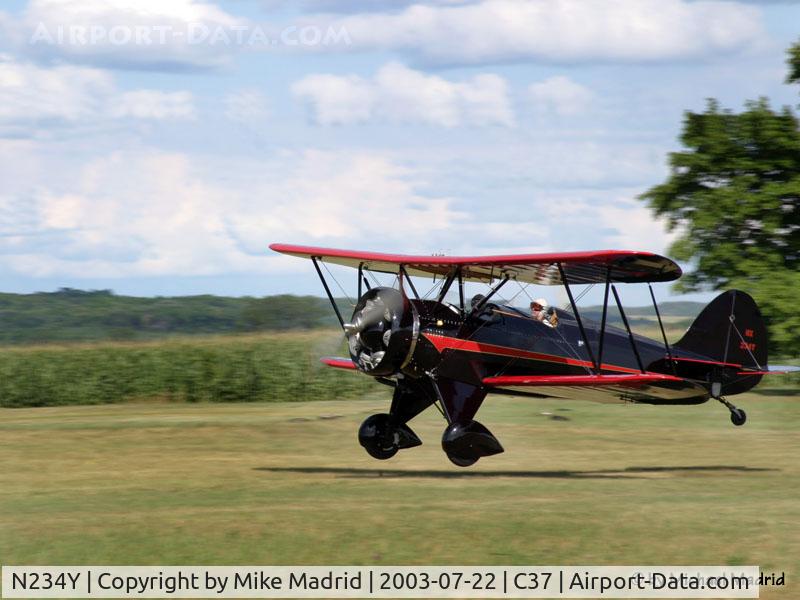 N234Y, 1992 Brown Thomas L UBF-ZR C/N 6450, N234Y Touching Down Brodhead WI