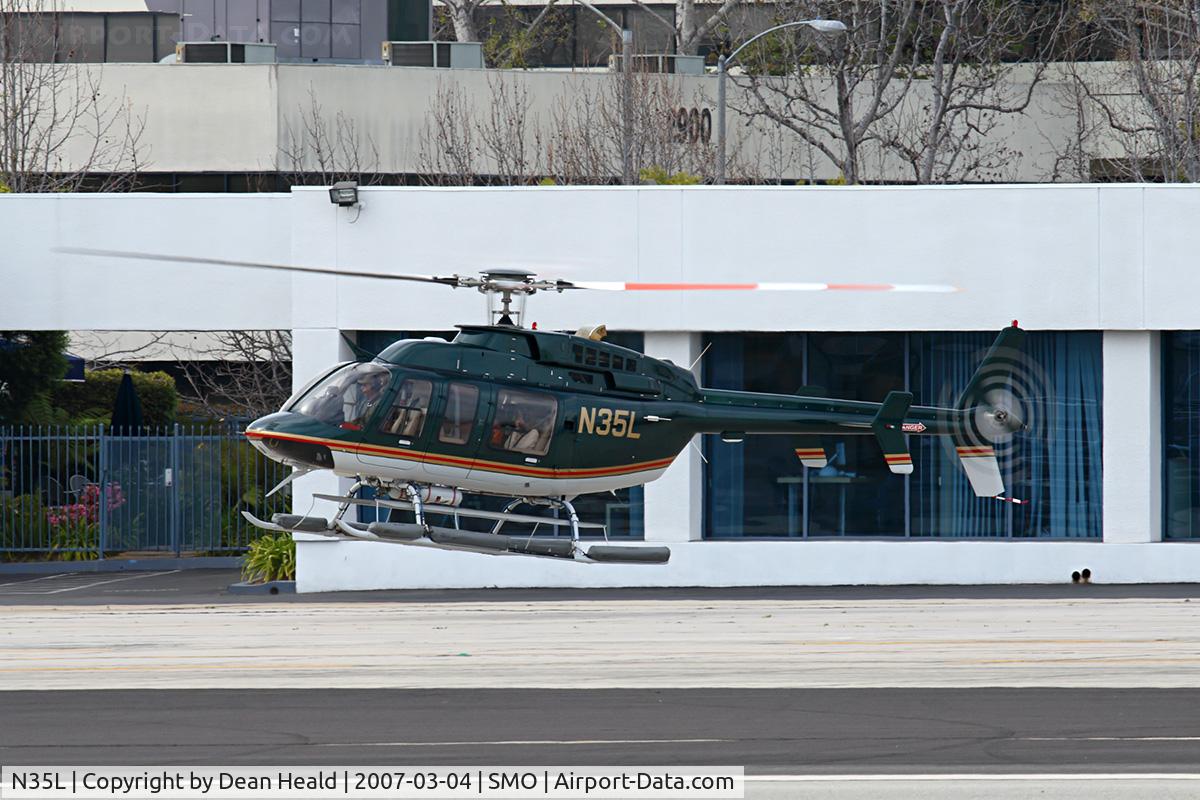 N35L, 2000 Bell 407 C/N 53402, 2000 Bell 407 landing at Santa Monica Municipal Airport.