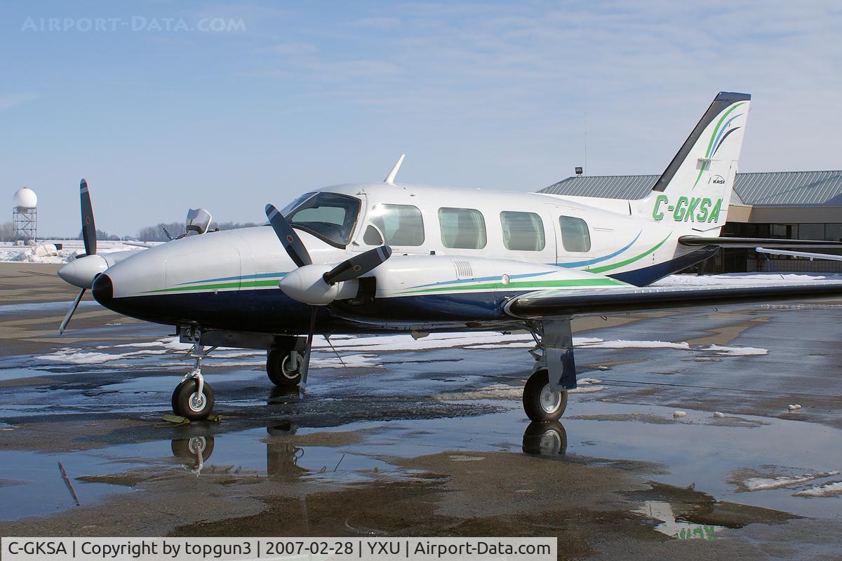 C-GKSA, 1974 Piper PA-31 C/N 31-7400993, Parked at ESSO ramp.