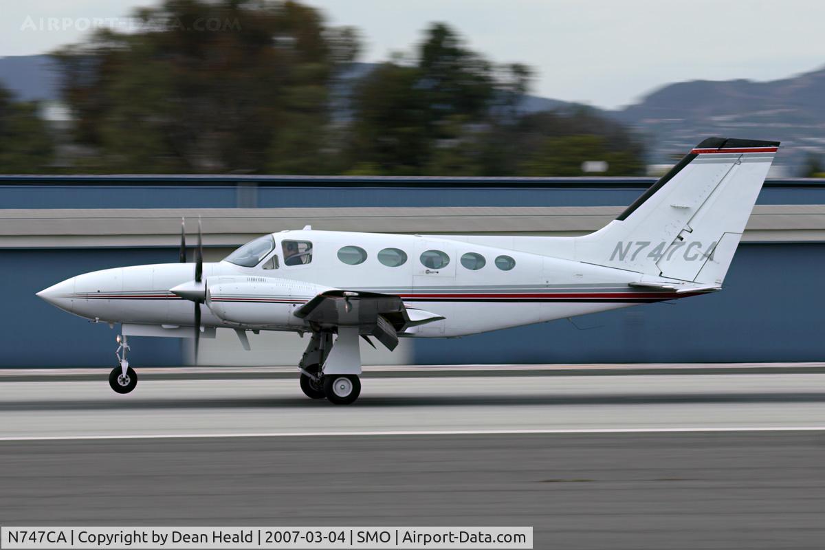 N747CA, Cessna 421C Golden Eagle C/N 421C0850, Action Air Express Cessna 421C - N747CA arriving on RWY 21 from Henderson Executive (KHND).