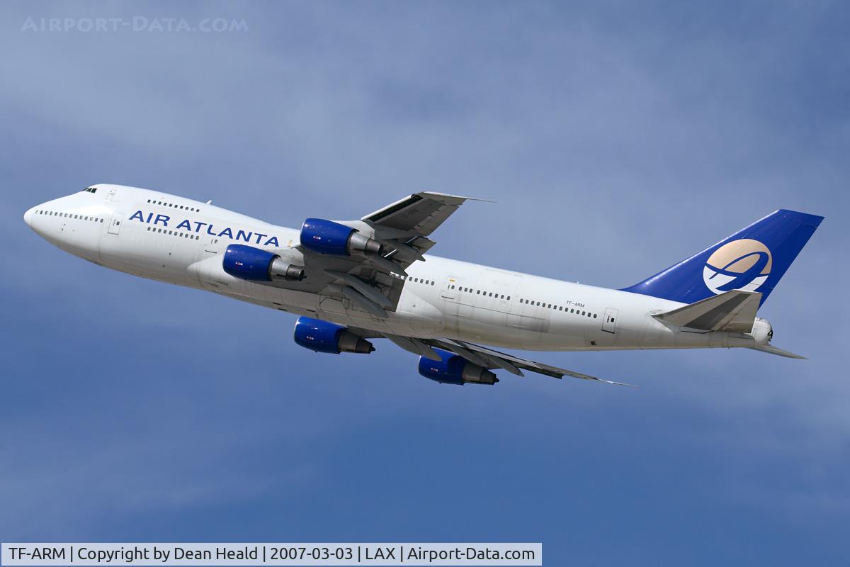 TF-ARM, 1980 Boeing 747-230BF C/N 22363, Air Atlanta Icelandic TF-ARM operating as Yangtze River Express Airlines (FLT YZR7996) climbing out from RWY 25R enroute to Ted Stevens Anchorage Int'l (PANC).