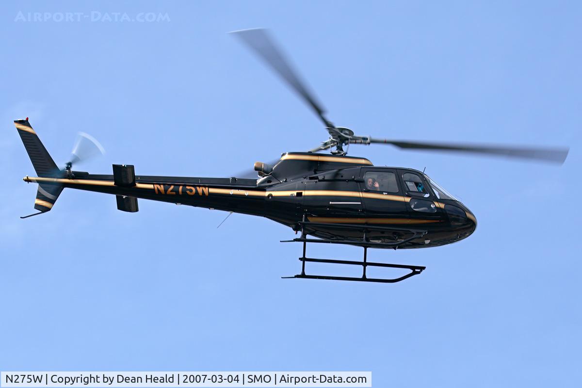 N275W, 2006 Eurocopter AS-350B-2 Ecureuil Ecureuil C/N 4113, N275W Eurocopter AS350B2 climbing out from Supermarine with a friendly passenger onboard waving hello.