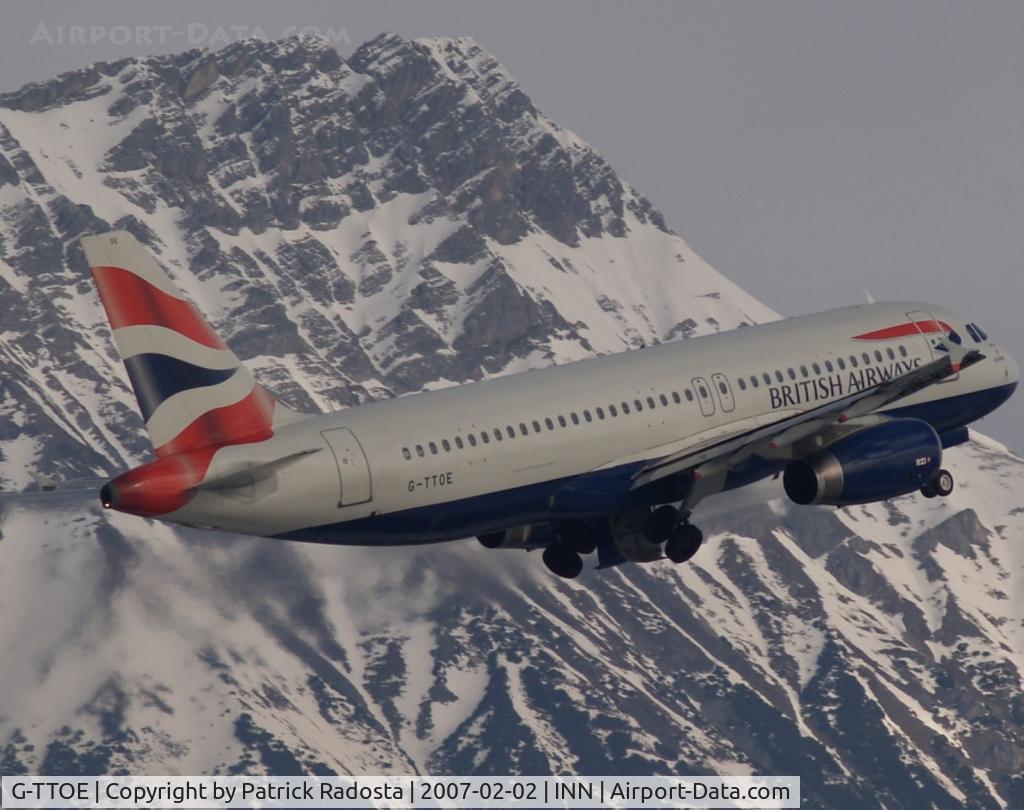 G-TTOE, 2002 Airbus A320-232 C/N 1754, Departing RWY 08