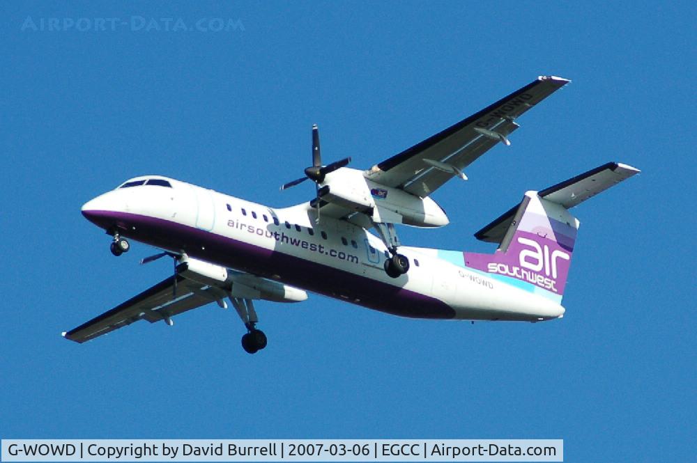 G-WOWD, 1991 De Havilland Canada DHC-8-311 Dash 8 C/N 286, Air South West - Landing