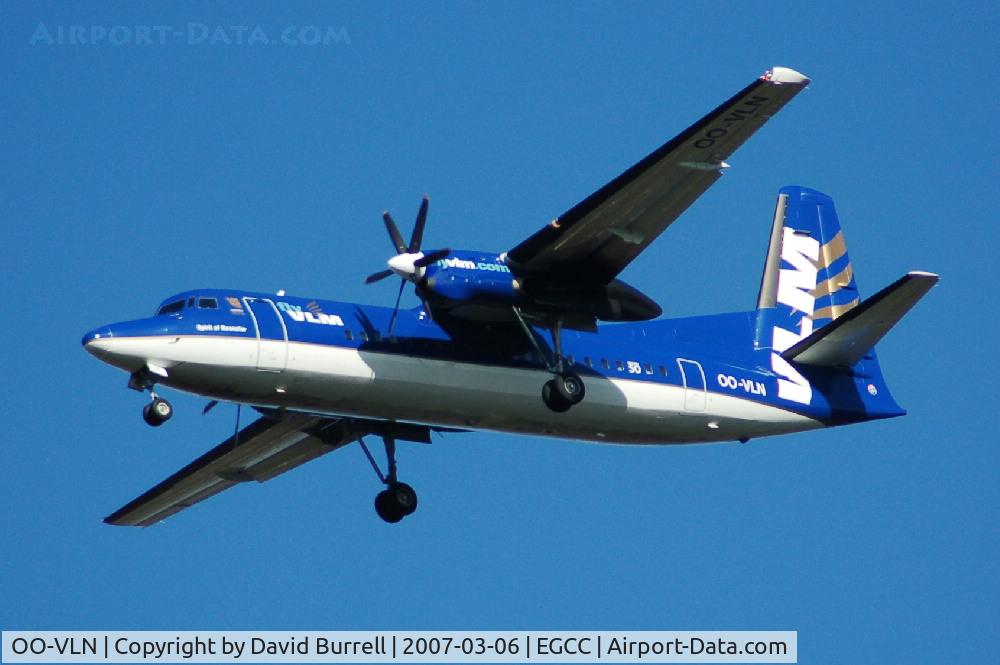 OO-VLN, 1989 Fokker 50 C/N 20145, VLM Airlines - Landing