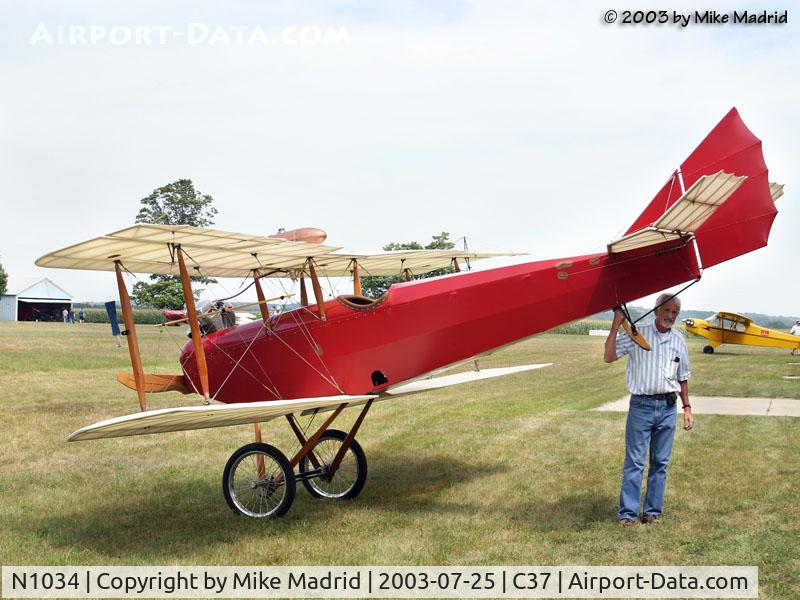 N1034, 1926 Swallow Airplane Manufacturing Co Swallow C/N 841, At Brodhead
