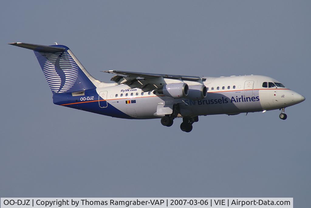 OO-DJZ, 1997 British Aerospace Avro 146-RJ85 C/N E.2305, SN Brussels Airlines BAe146
