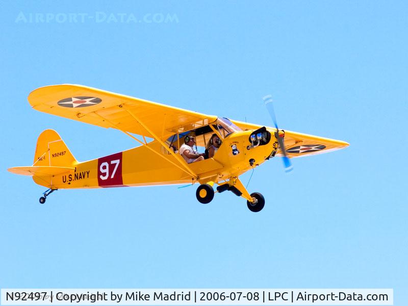 N92497, 1946 Piper J3C-65 Cub C/N 16921, Cub Fly In Lompoc Calif 2006