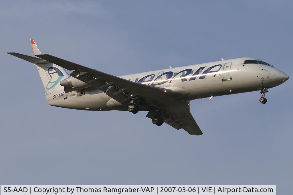 S5-AAD, 1997 Canadair CRJ-200LR (CL-600-2B19) C/N 7166, Adria Airways Canadair Regionaljet