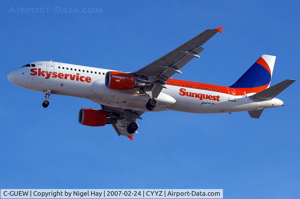 C-GUEW, 2003 Airbus A320-214 C/N 1961, 06L landing