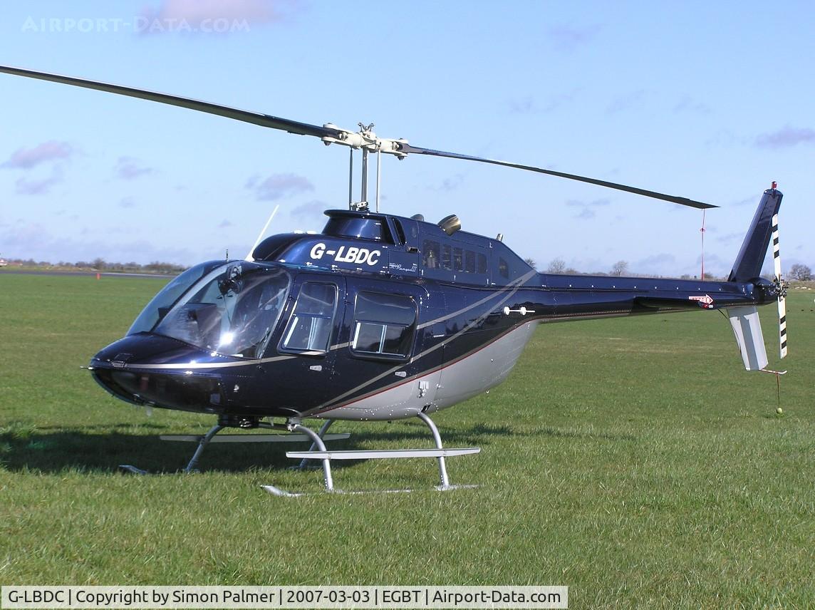 G-LBDC, 1984 Bell 206B JetRanger III C/N 3806, Bell Jet Ranger III at Turweston on a sunny day.