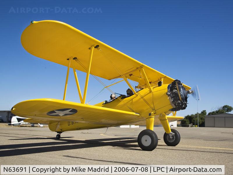 N63691, 1942 Boeing N2S-4 Kaydet (A75N1) C/N 75-3592, Cub Fly In Lompoc Calif 2006