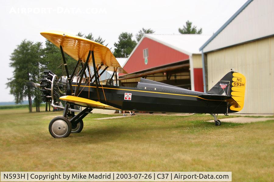 N593H, 1929 Butler Aircraft Corporation BLACK HAWK C/N 110, At Brodhead