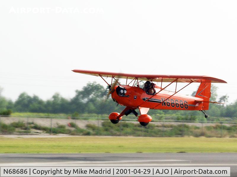 N68686, 1964 Corben Baby Ace Model D C/N QD-1, Taking off Corona Airport