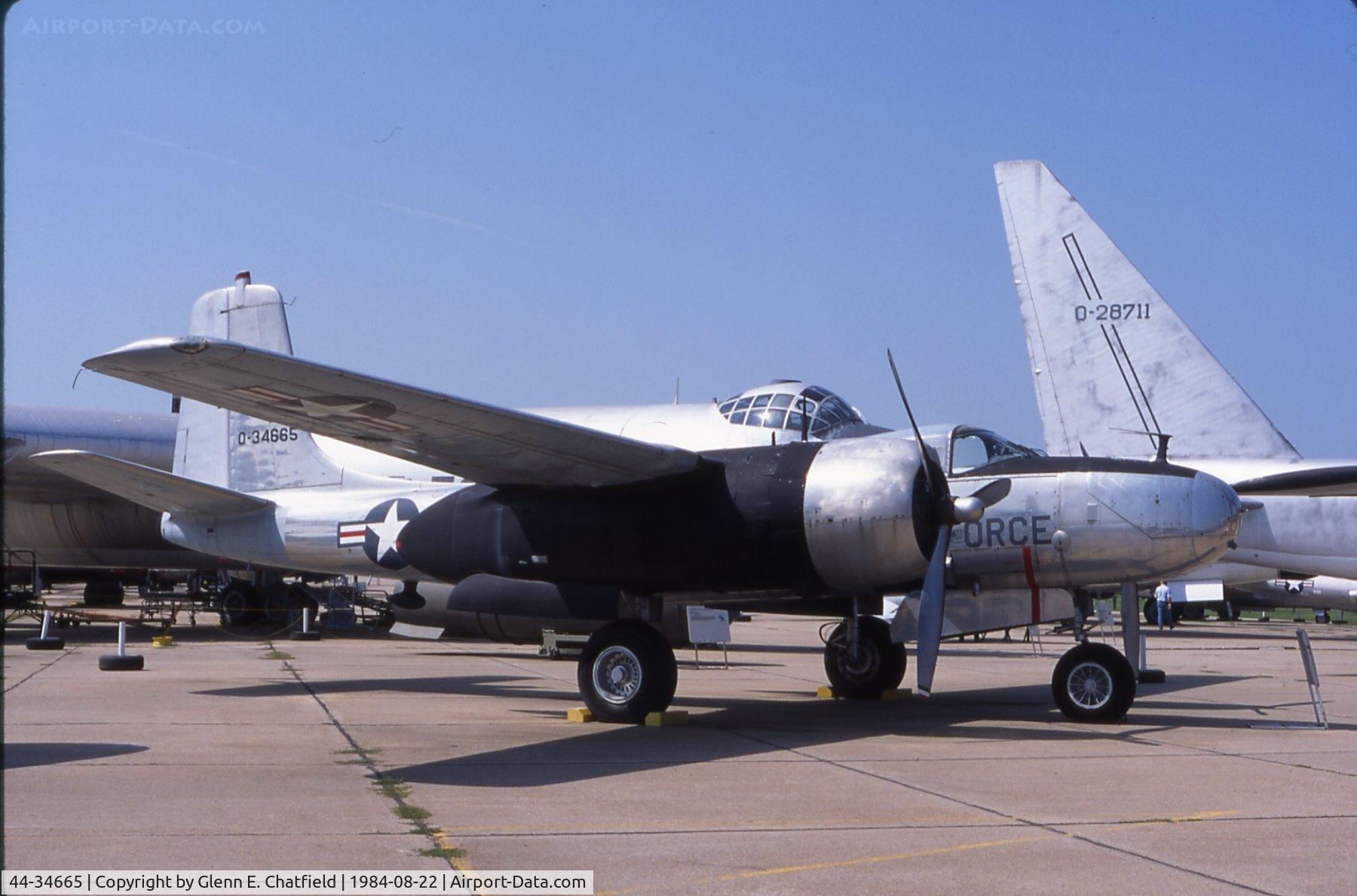 44-34665, 1944 Douglas A-26B Invader C/N 27944, A-26B at the old Strategic Air Command Museum at Offut AFB