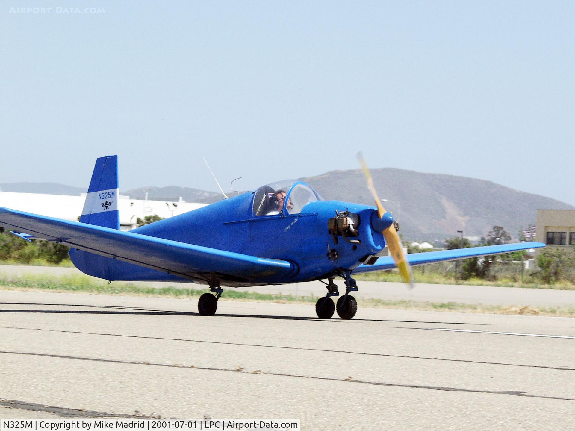 N325M, 1950 Mooney M-18C C/N 206, Landing Lompoc Airport