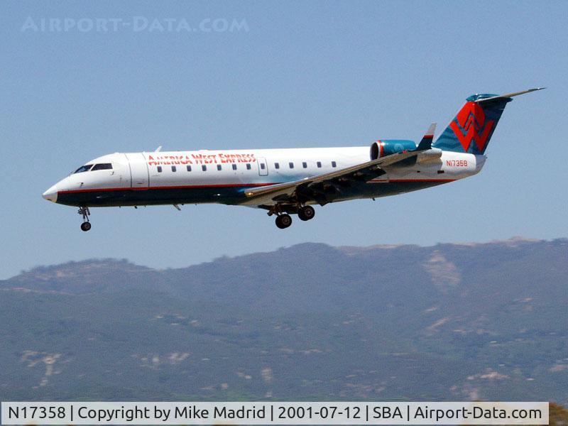 N17358, Bombardier CRJ-200LR (CL-600-2B19) C/N 7358, Shooting on my lunch break Santa Barbara airport