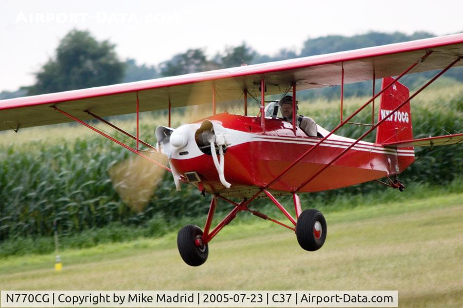 N770CG, Pietenpol Air Camper C/N 001 (N770CG), Short final Brodhead