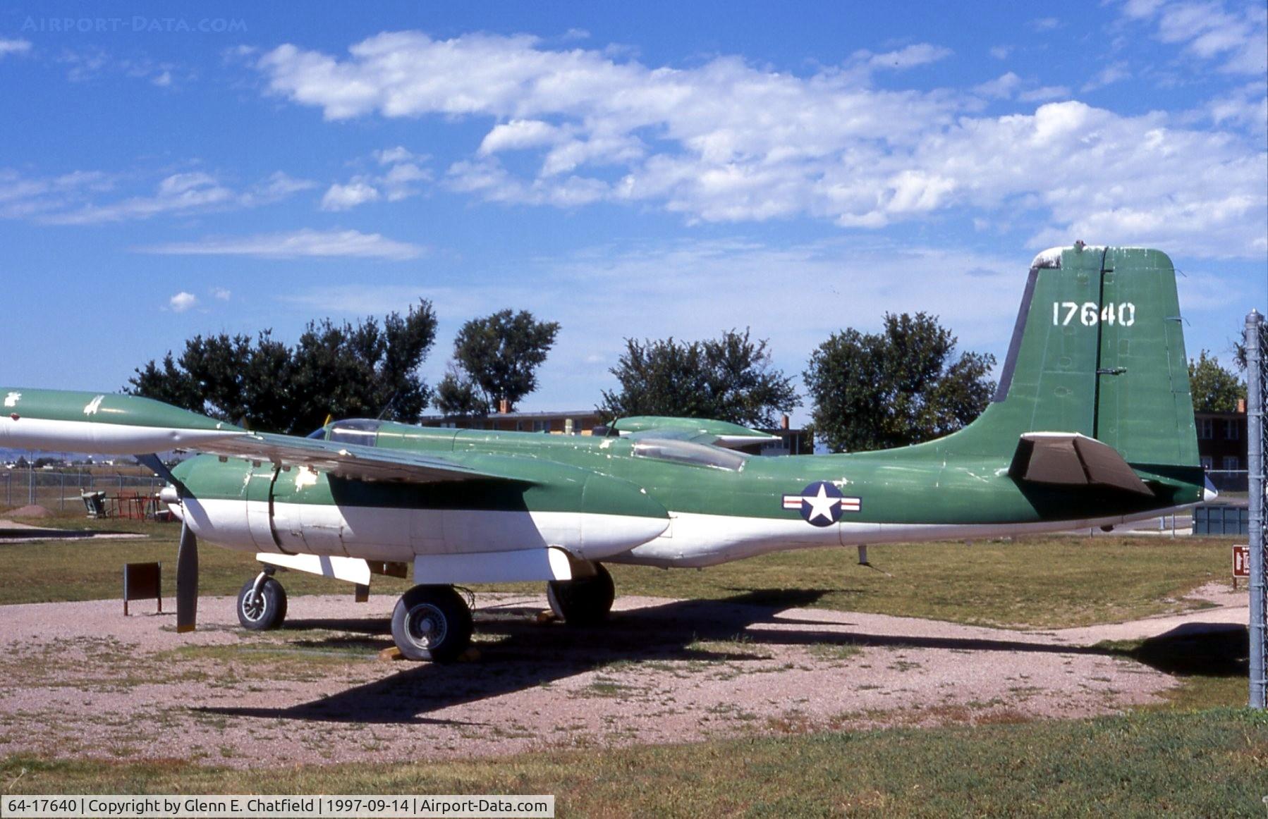 64-17640, 1964 Douglas-On Mark B-26K Counter Invader C/N 29175 (was 44-35896), At the South Dakota Air & Space Museum. Ex- N2294B