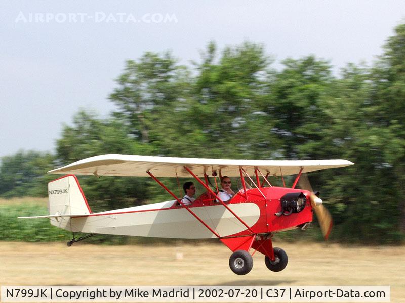N799JK, 1999 Pietenpol Air Camper C/N AJK-1, Take off at Brodhead