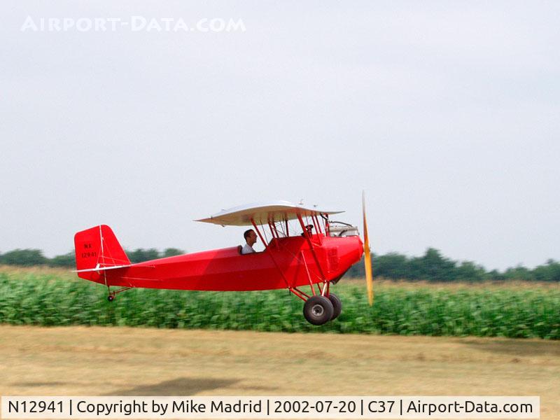 N12941, 1932 Pietenpol B4A1 Air Camper C/N 12, Take off at Brodhead