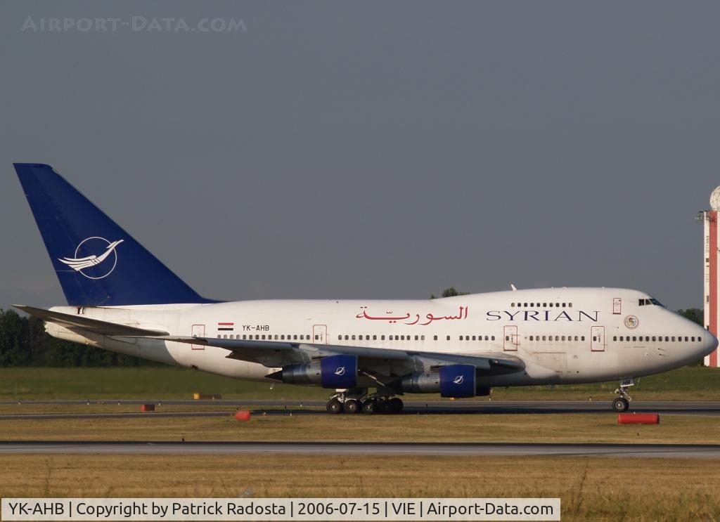 YK-AHB, 1976 Boeing 747SP-94 C/N 21175, Instead of  A 320 Syrian Airways sometimes operates 747 to VIE