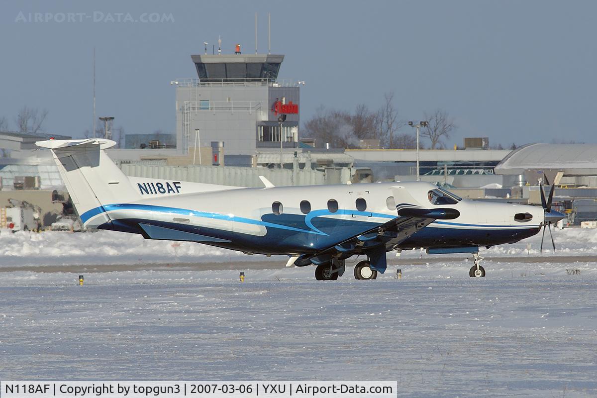 N118AF, 1997 Pilatus PC-12/45 C/N 175, Taxiing onto RWY33 for departure.