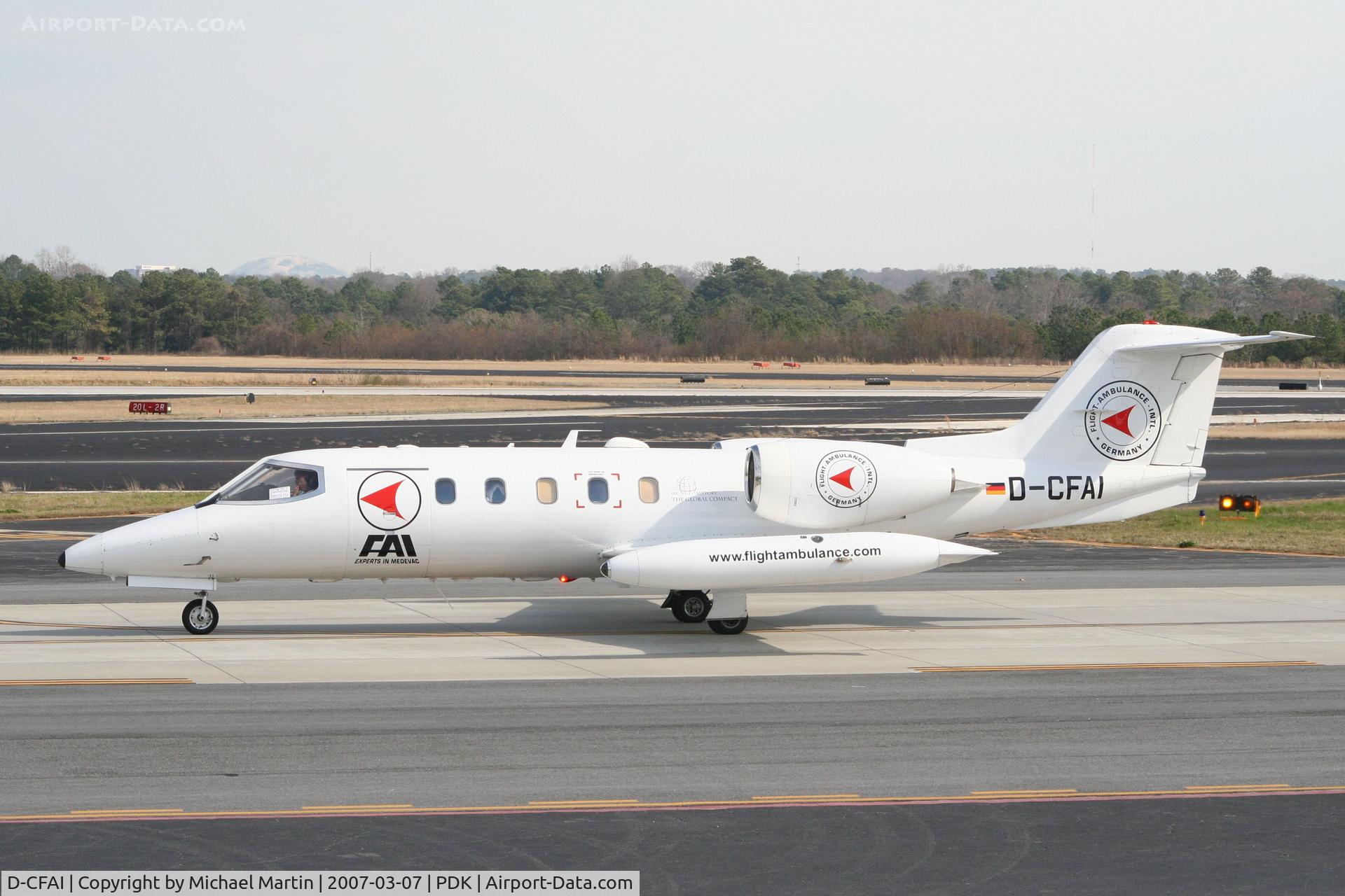 D-CFAI, 1981 Learjet 35A C/N 35A-365, Taxing to Runway 20L