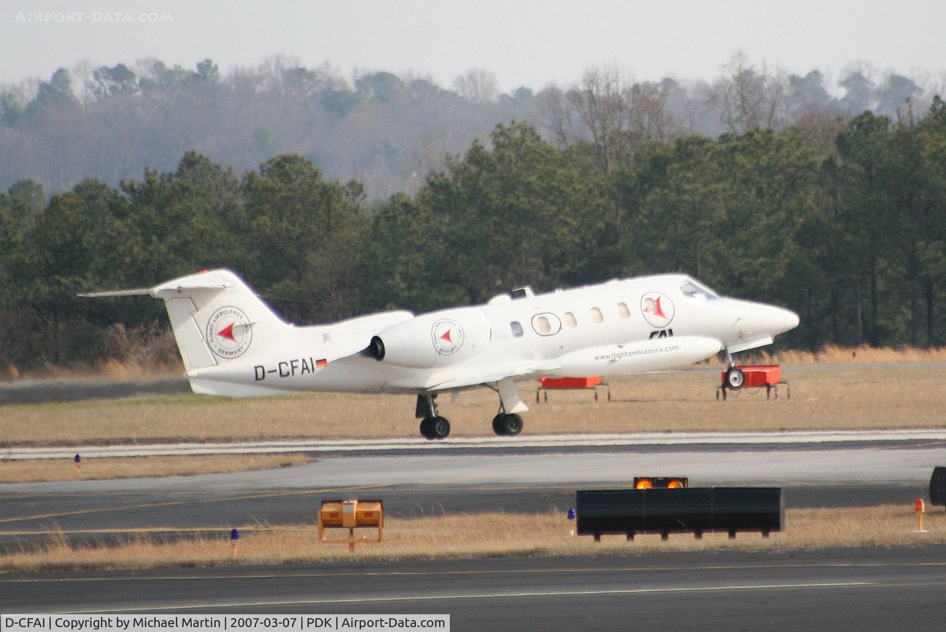 D-CFAI, 1981 Learjet 35A C/N 35A-365, Departing PDK enroute home
