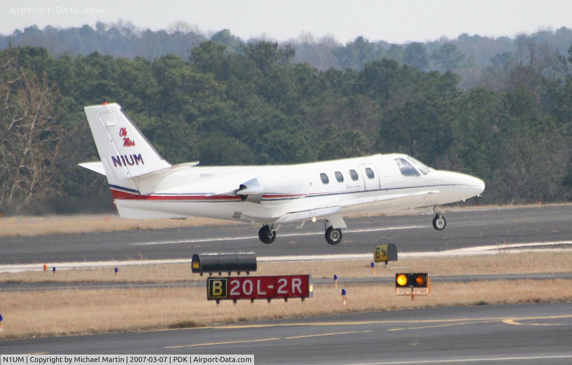 N1UM, 1977 Cessna 501 Citation I/SP C/N 501-0011, Departing PDK enroute to JAN