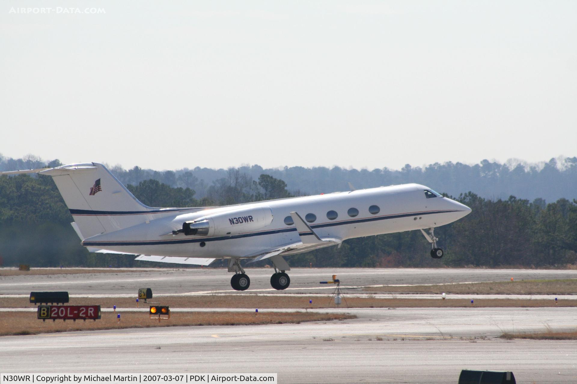N30WR, 1983 Gulfstream Aerospace G-1159A Gulfstream III C/N 380, Departing PDK enroute to MMSD