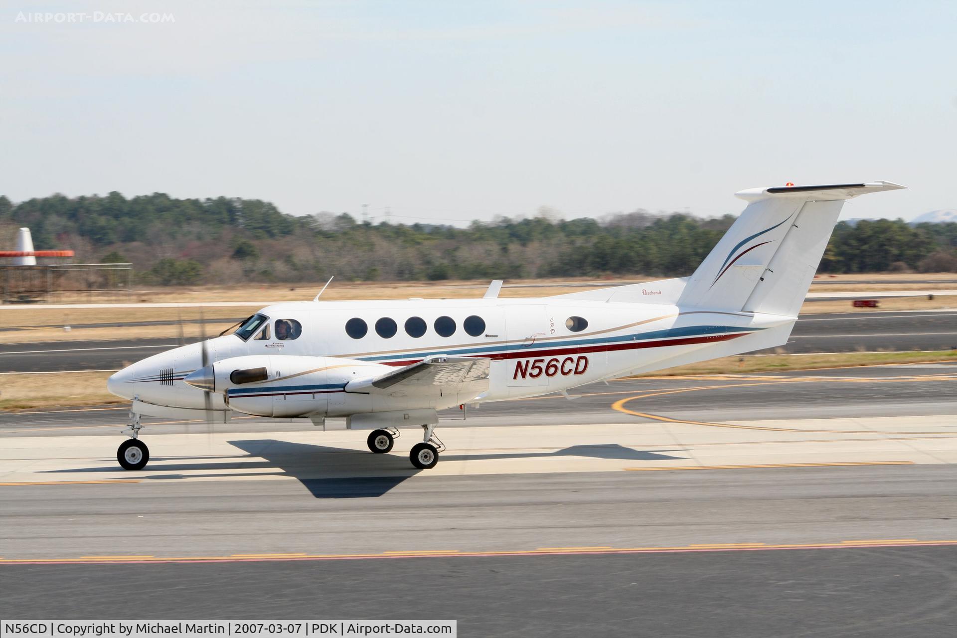 N56CD, 1975 Beech 200 King Air C/N BB-64, Taxing to Epps Air Service