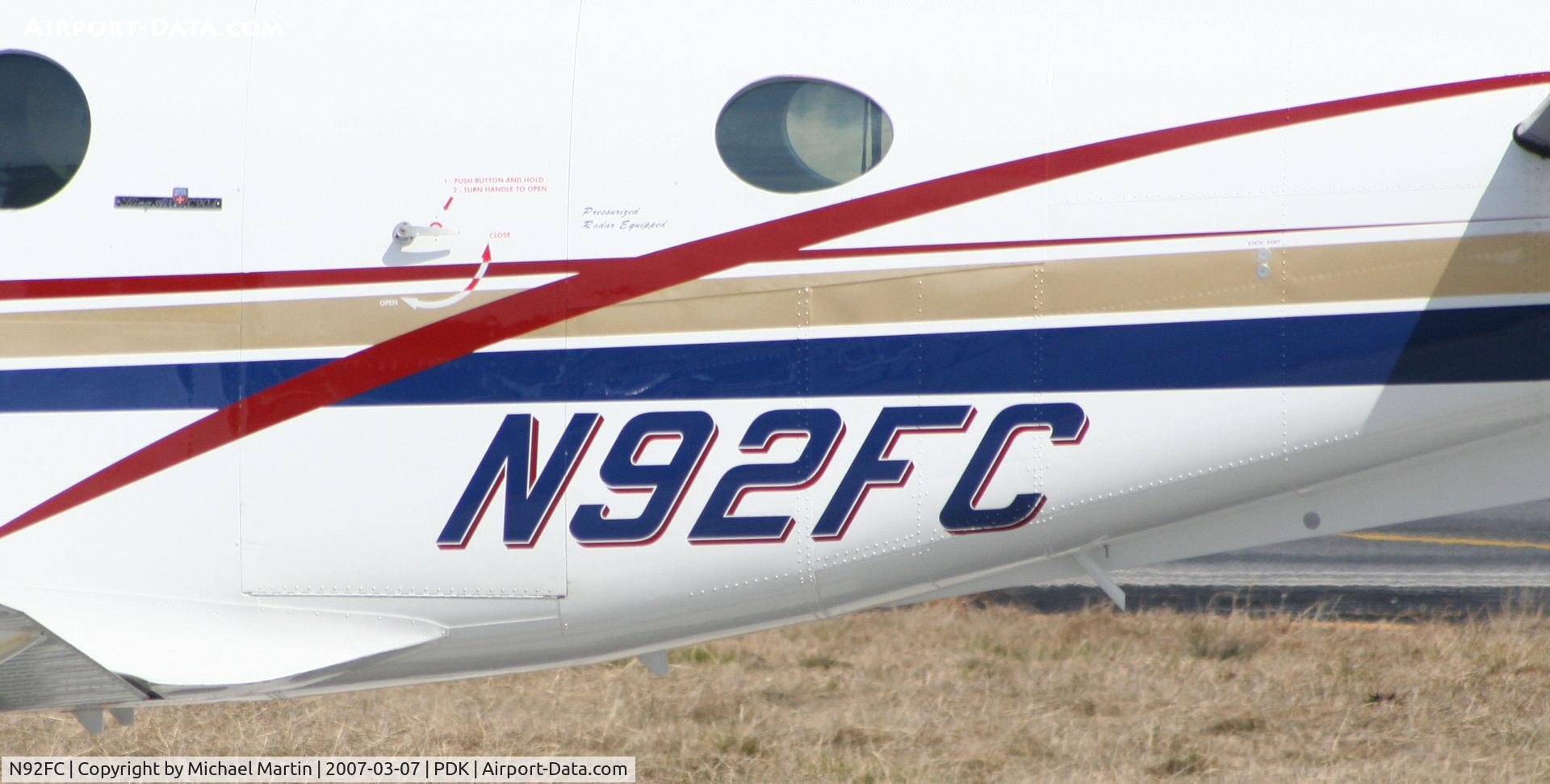 N92FC, 1990 Beech C90A King Air C/N LJ-1235, Tail Numbers