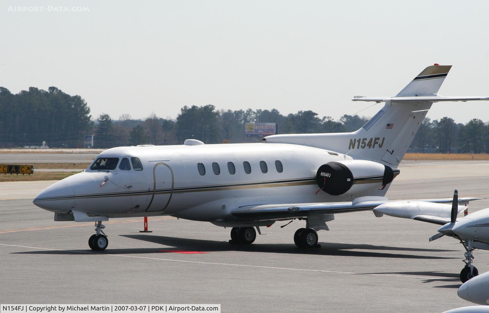 N154FJ, 1980 British Aerospace HS.125-700A C/N 257110/NA0271, Tied down @ Mercury Air Center