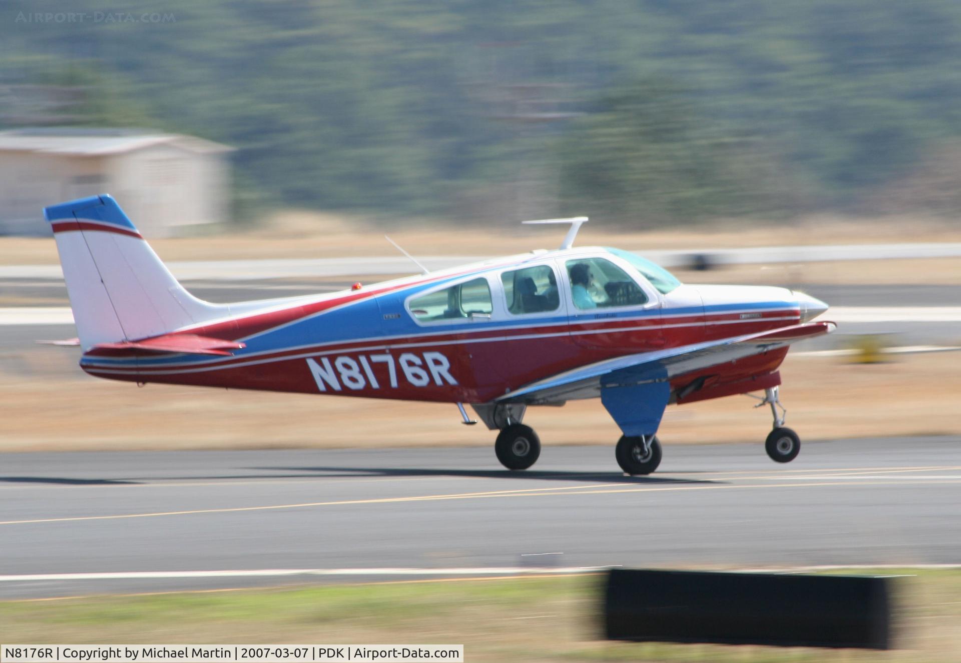 N8176R, 1974 Beech F33C Bonanza C/N CJ-53, Departing PDK enroute to CAE