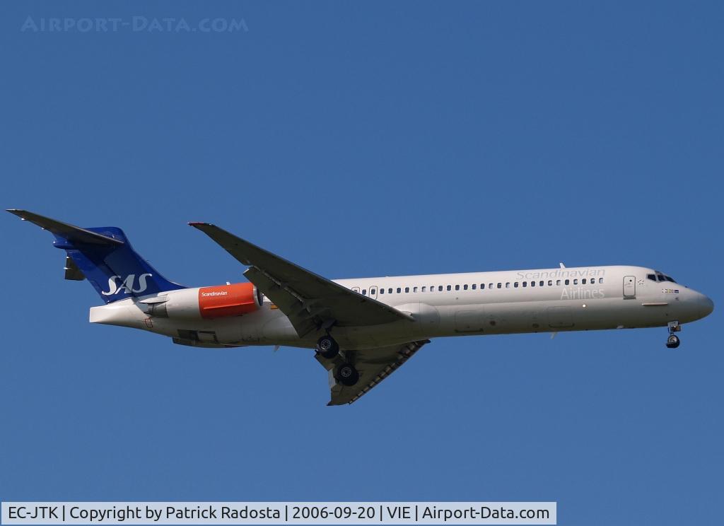 EC-JTK, 1992 McDonnell Douglas MD-87 (DC-9-87) C/N 53348, Spanair aircraf (note the spanish registration)