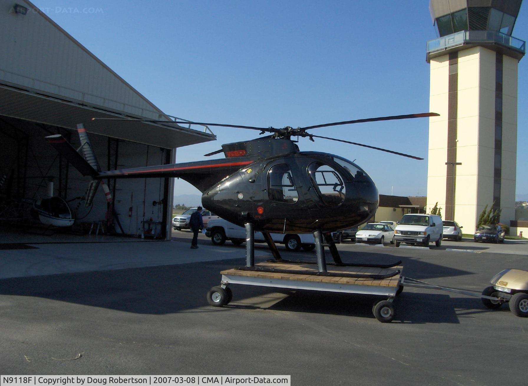 N9118F, 1972 Hughes 369HS C/N 720397S, 1972 Hughes  369HS, Allison 250 Ser. Turboshaft 400 shp at Orbic's ramp