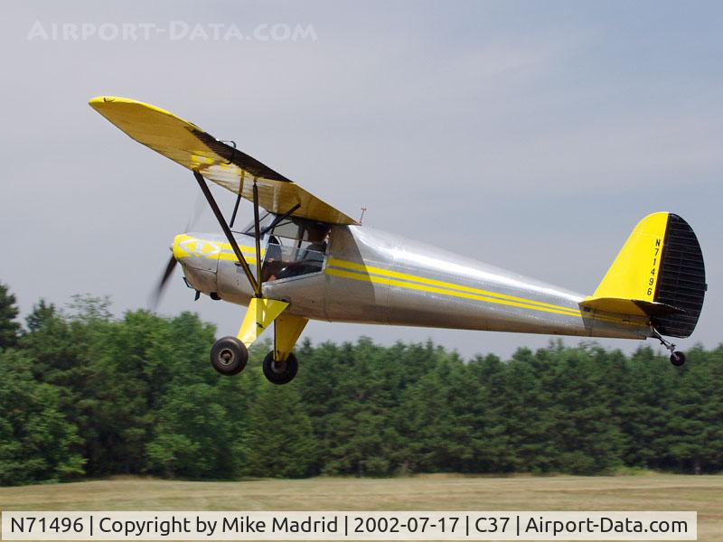 N71496, 1946 Luscombe 8A C/N 2923, At Brodhead