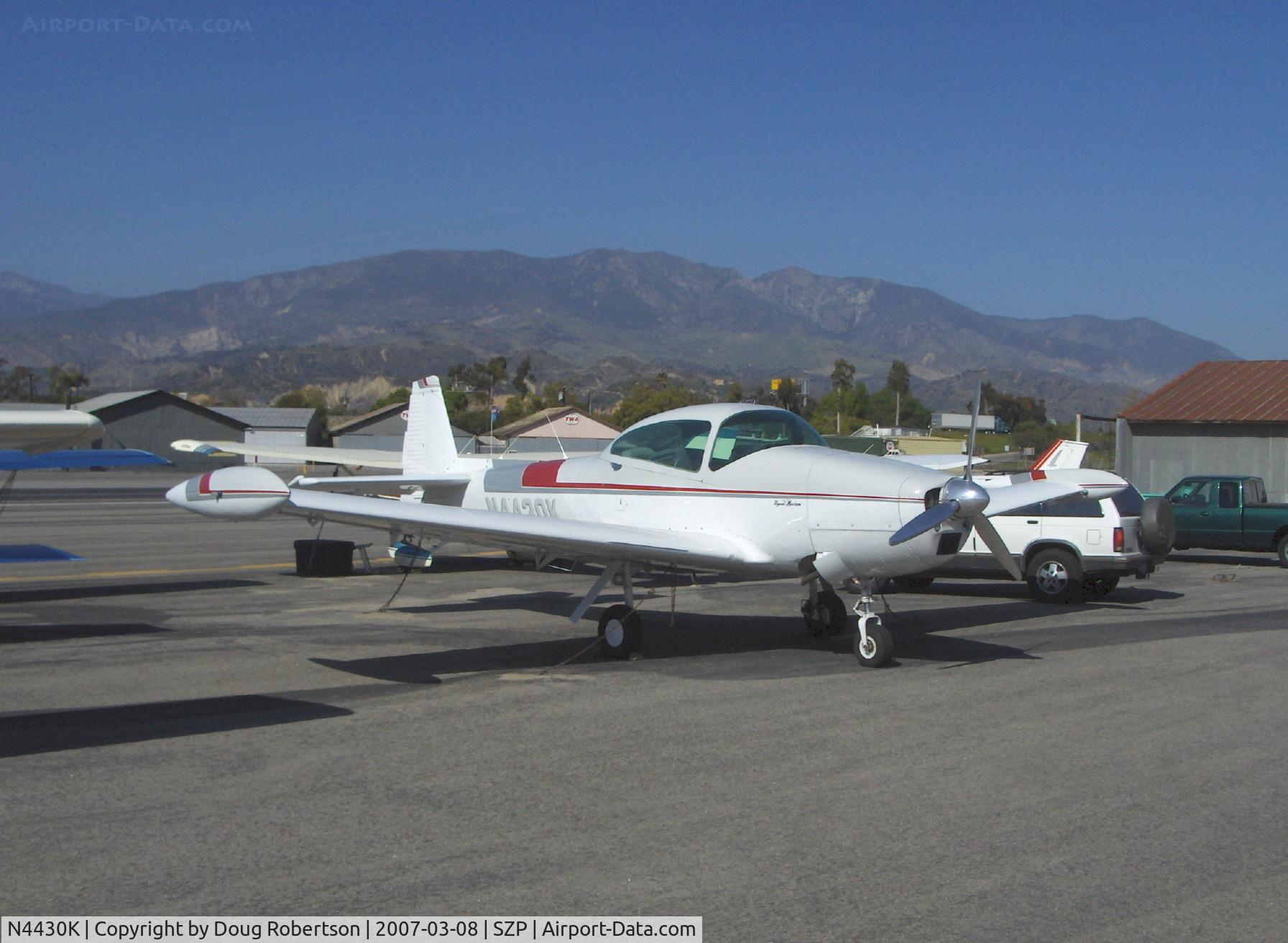 N4430K, 1948 Ryan Navion C/N NAV-4-1430, 1948 Ryan Navion A, Continental O-470 upgrade, Tri-blade prop