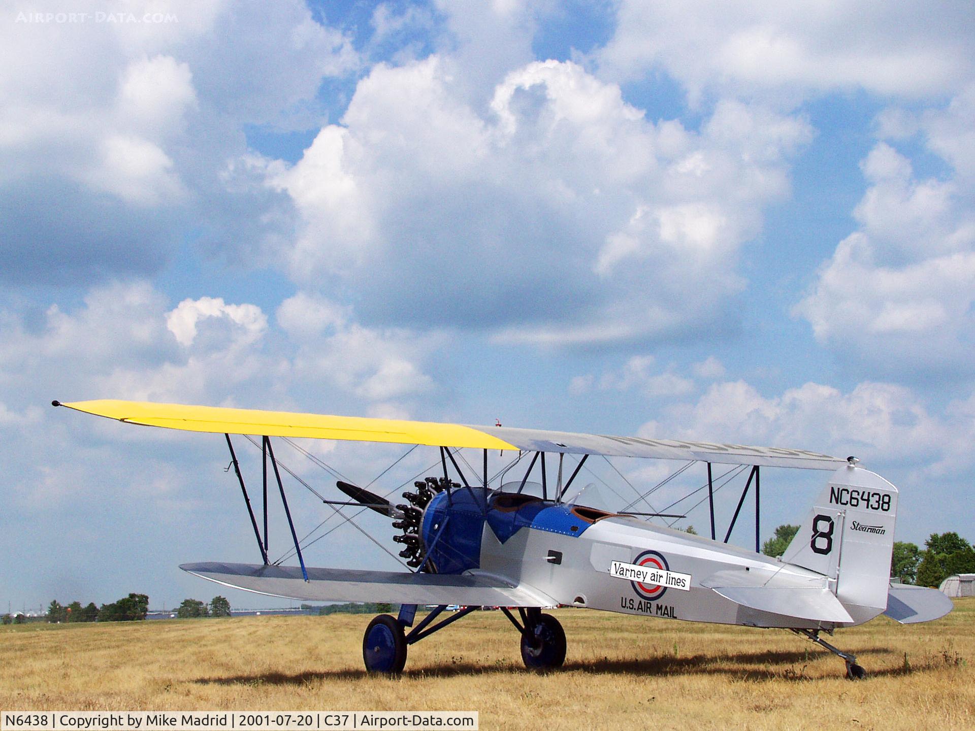 N6438, 1928 Stearman C3-B Sport Commercial C/N 169, At Brodhead