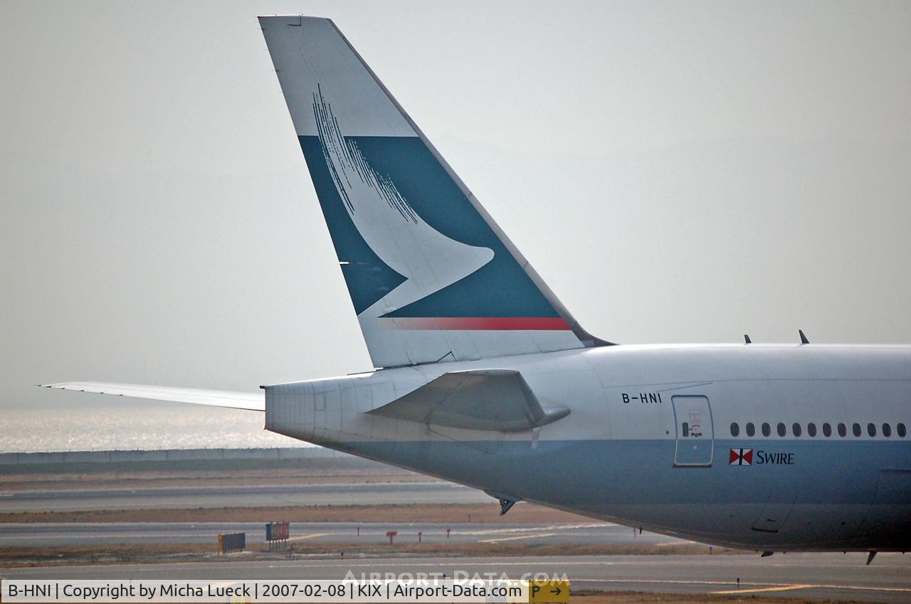 B-HNI, 1999 Boeing 777-367 C/N 27508, At Osaka Kansai