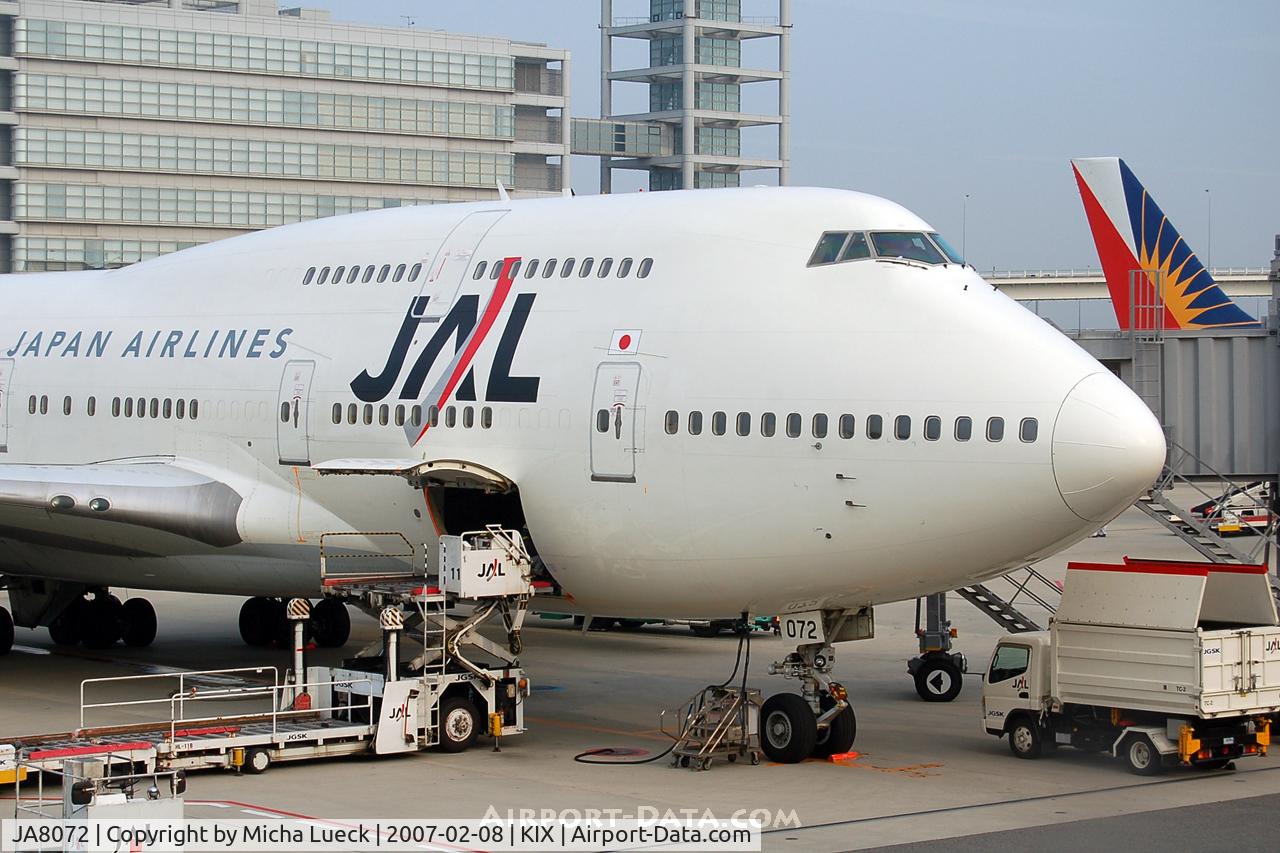 JA8072, 1990 Boeing 747-446 C/N 24424, At Osaka Kansai