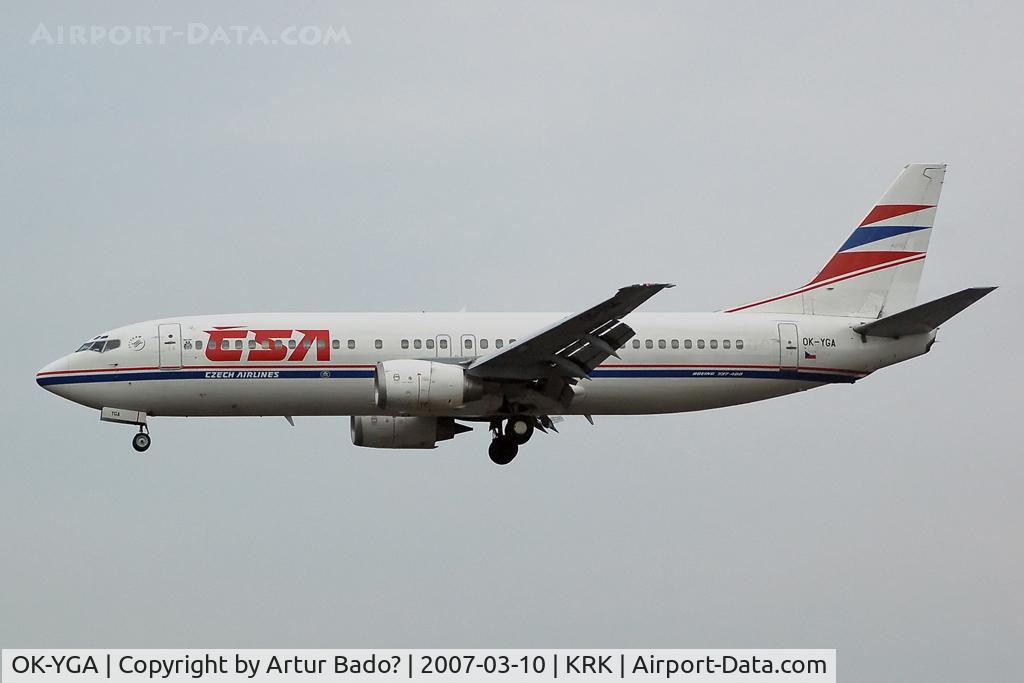 OK-YGA, 1993 Boeing 737-4Q8 C/N 26290/2482, CSA - Boeing 737-4Q8