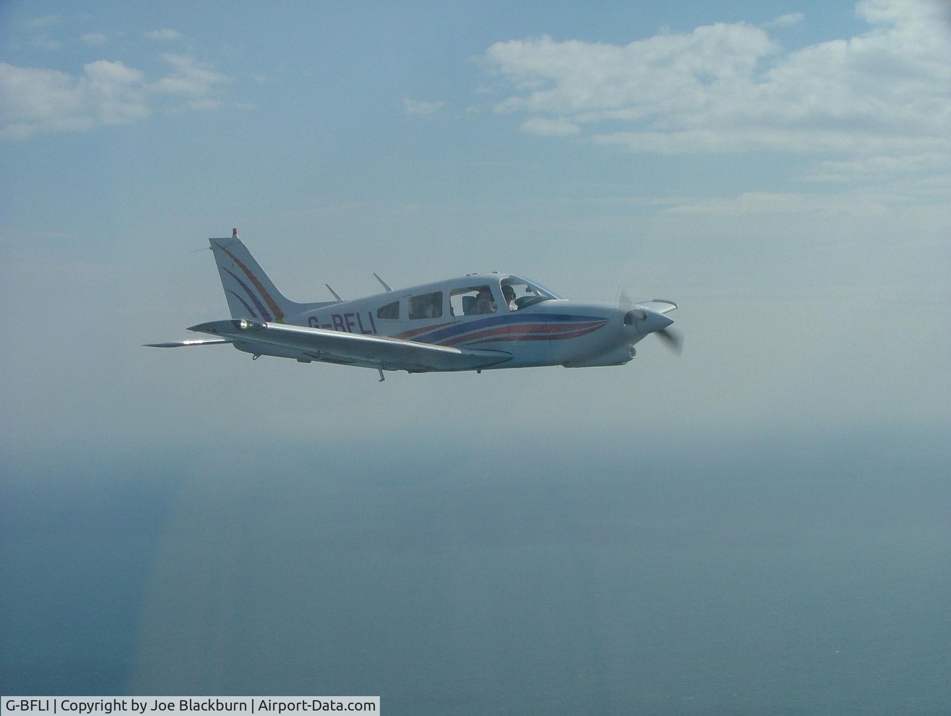 G-BFLI, 1977 Piper PA-28R-201T Cherokee Arrow III C/N 28R-7803134, En Route over the Channel  to UK08 /05/2005
