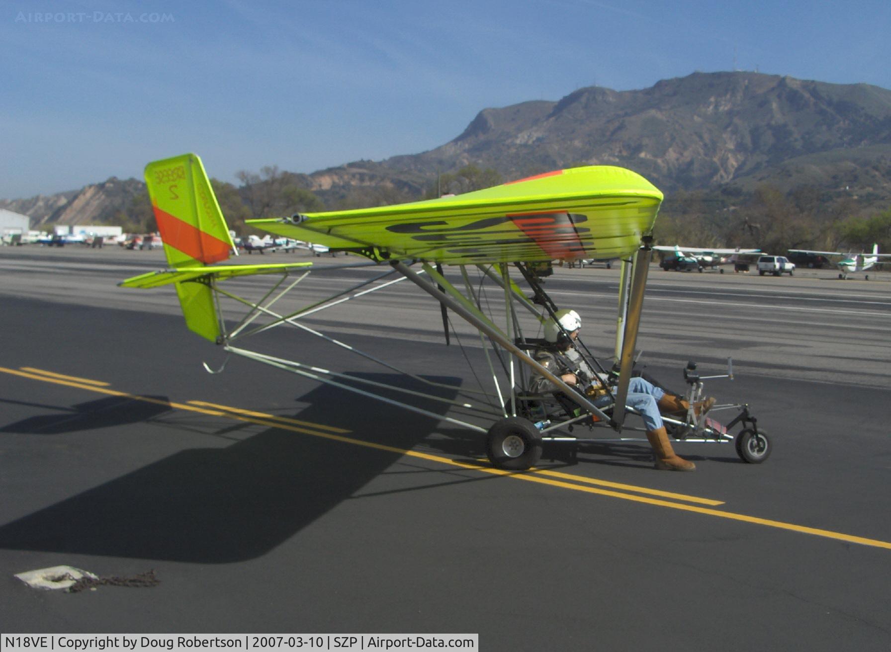 N18VE, 2003 M-Squared Breese 2 C/N 000550, M-Squared BREESE 2 Ultralight, Rotax 503 2 cylinder two-stroke 52 Hp, taxi after landing rwy 22